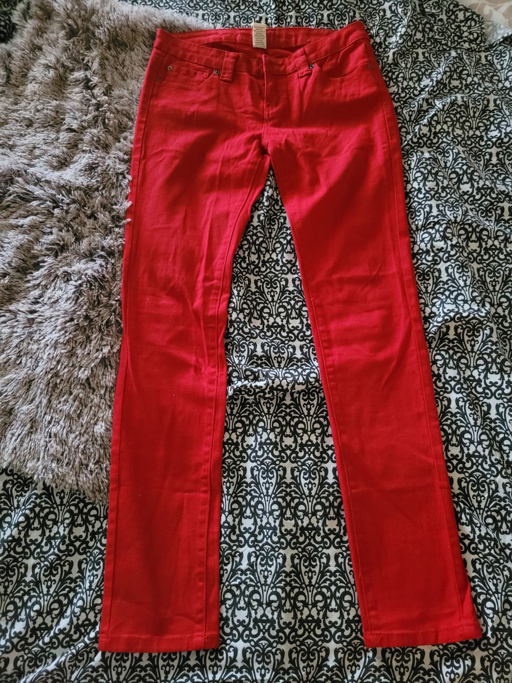Blue Asphalt Red Straight-Leg Women's Jeans